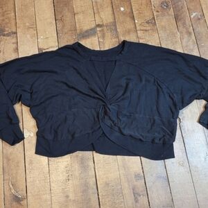 No Boundaries Black Twist Crop Top XXL